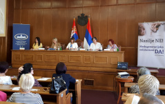 14 June 2019 National Assembly Speaker Maja Gojkovic at the gathering on “Combating violence against older women”